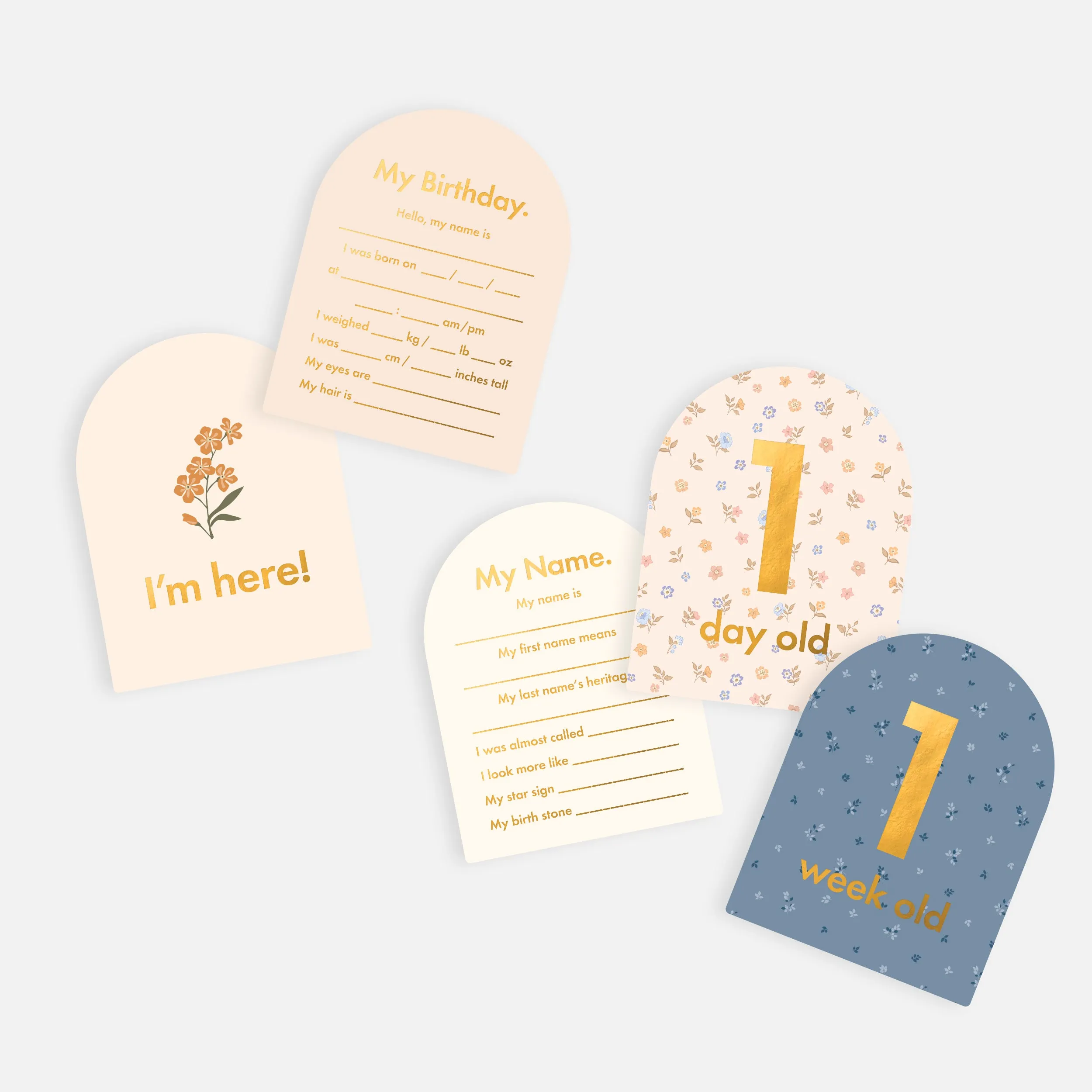 Baby Milestone Cards BRODERIE