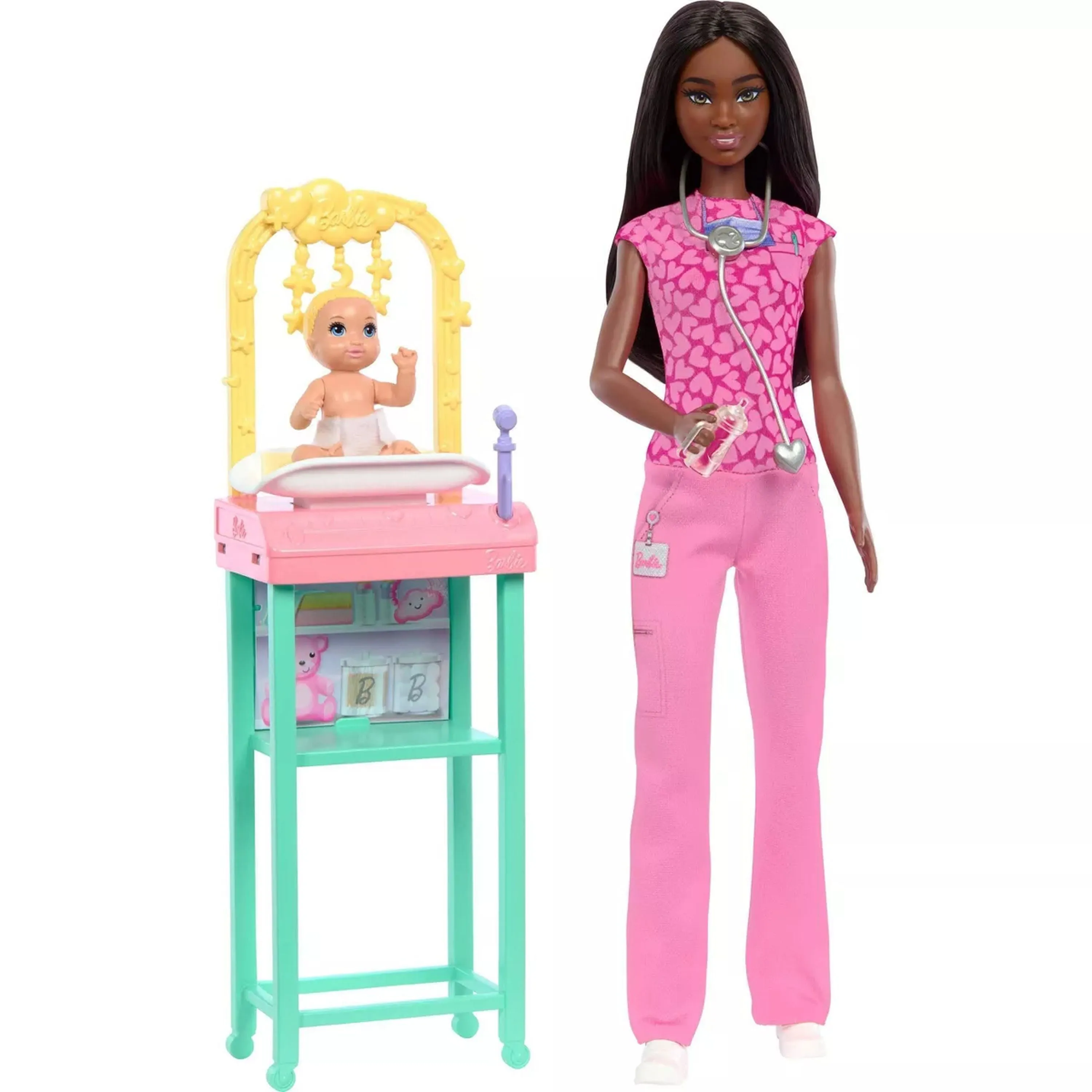 Barbie You Can Be Anything Doll Playset - Baby Doctor Brunette