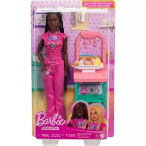 Barbie You Can Be Anything Doll Playset - Baby Doctor Brunette