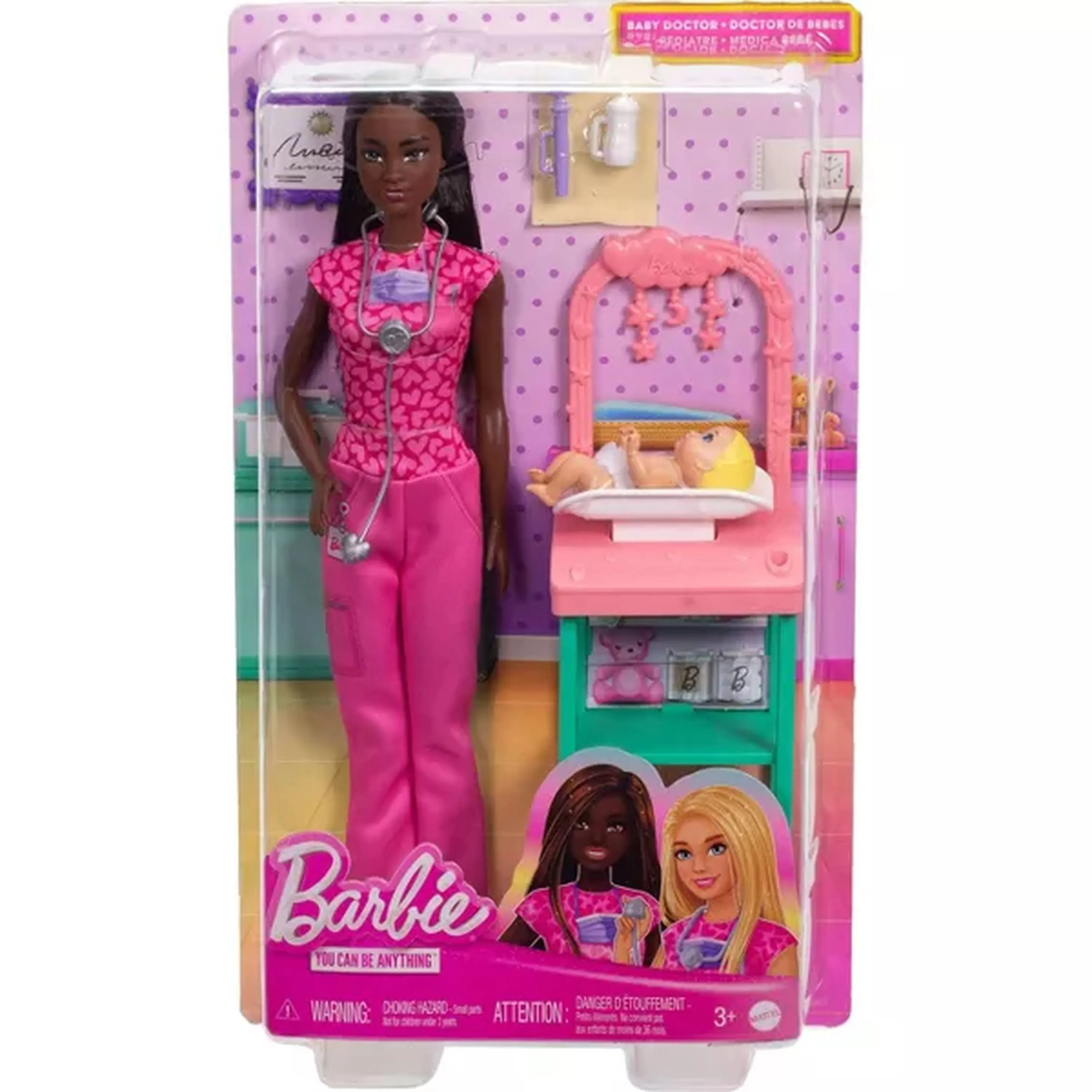 Barbie You Can Be Anything Doll Playset - Baby Doctor Brunette