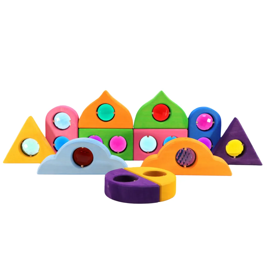 Bauspiel Fairytale Windows Colourful | 12 Pieces