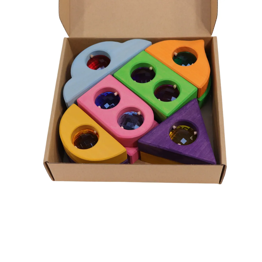 Bauspiel Fairytale Windows Colourful | 12 Pieces