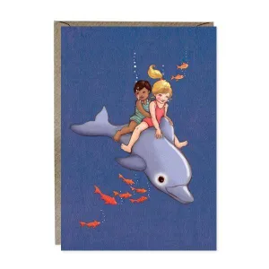 Belle and Boo Dolphin Adventure Greetings Card