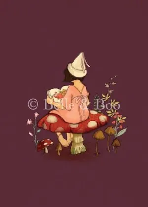Belle and Boo Post Cards: Toadstool