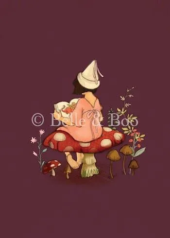 Belle and Boo Post Cards: Toadstool