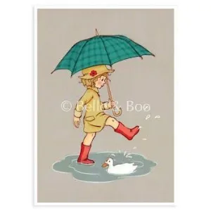 Belle and Boo Post Cards: Umbrella