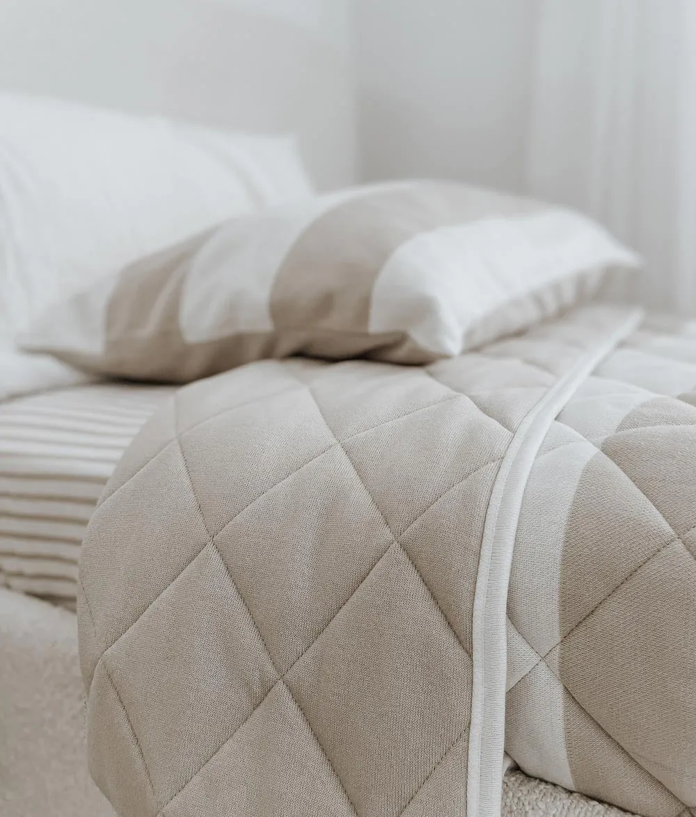 Bengali Pillowcase | Greige Stripe