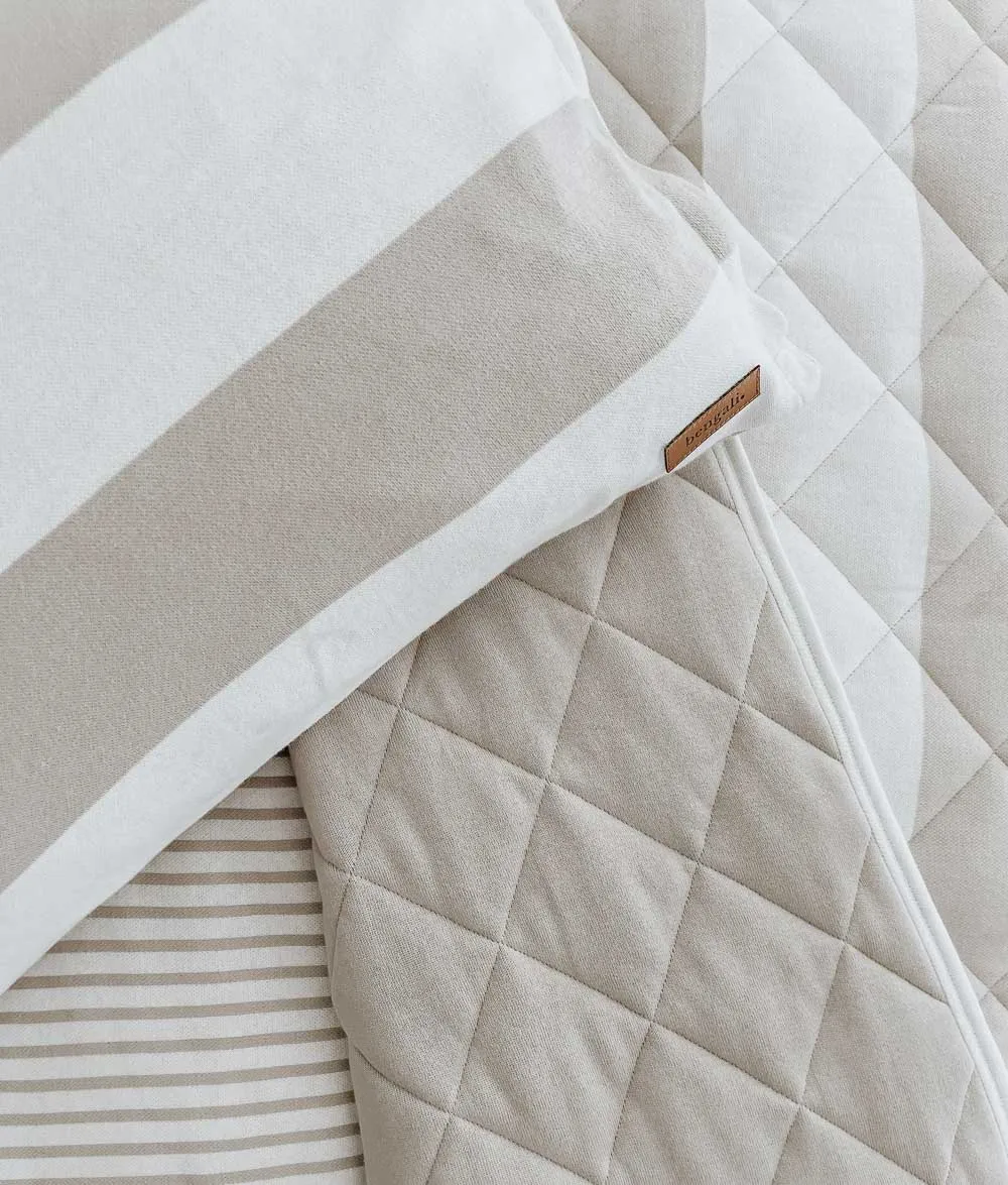 Bengali Pillowcase | Greige Stripe