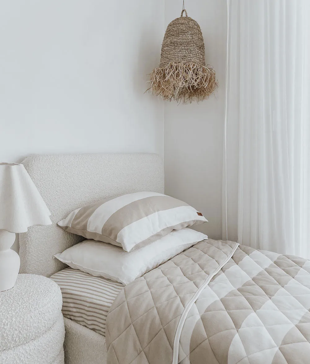 Bengali Pillowcase | Greige Stripe
