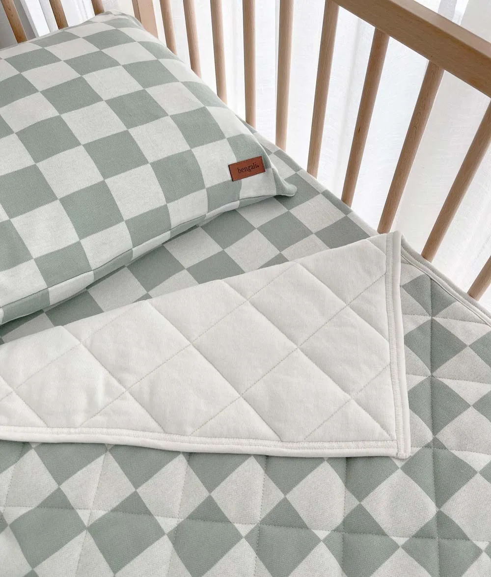 Bengali Pillowcase | Sage Gingham