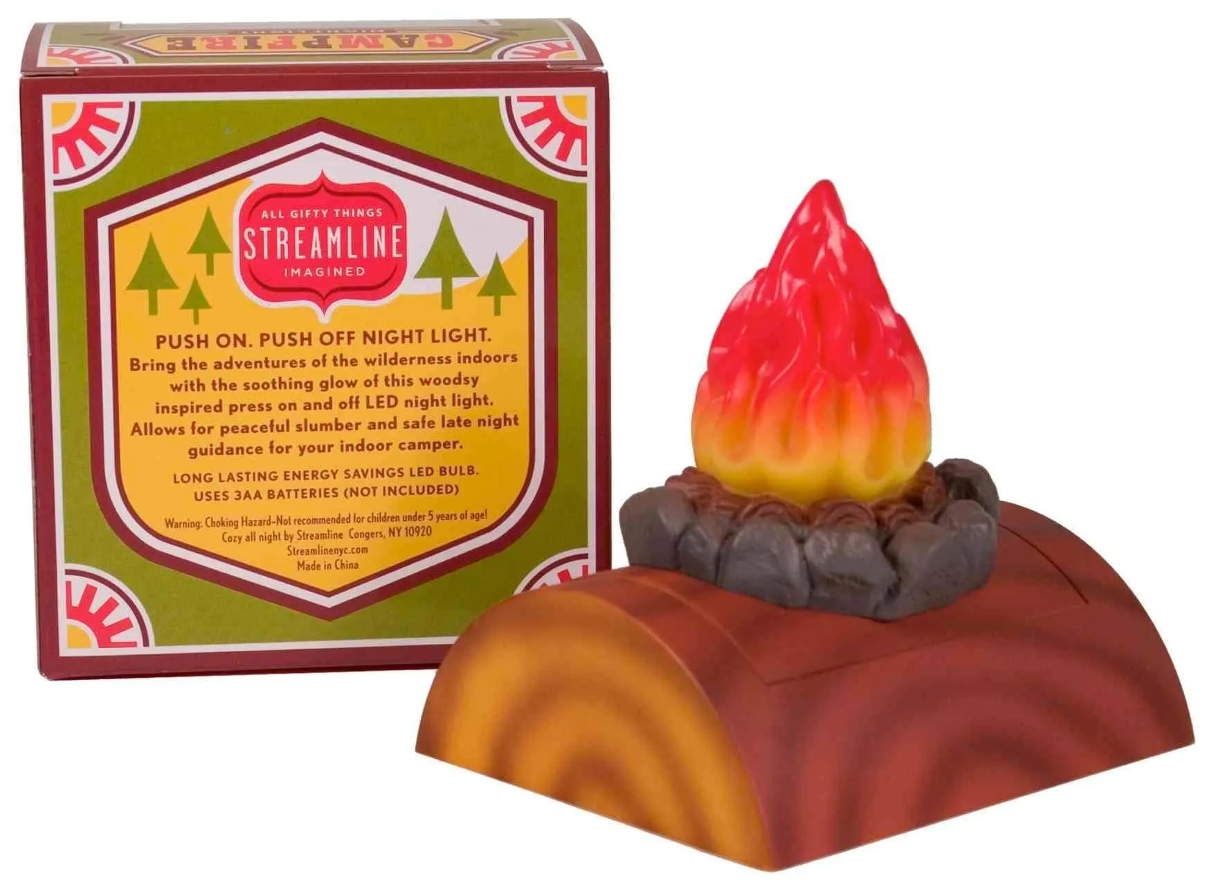 Bonfire Campfire Tap-On Night Light LOW STOCK