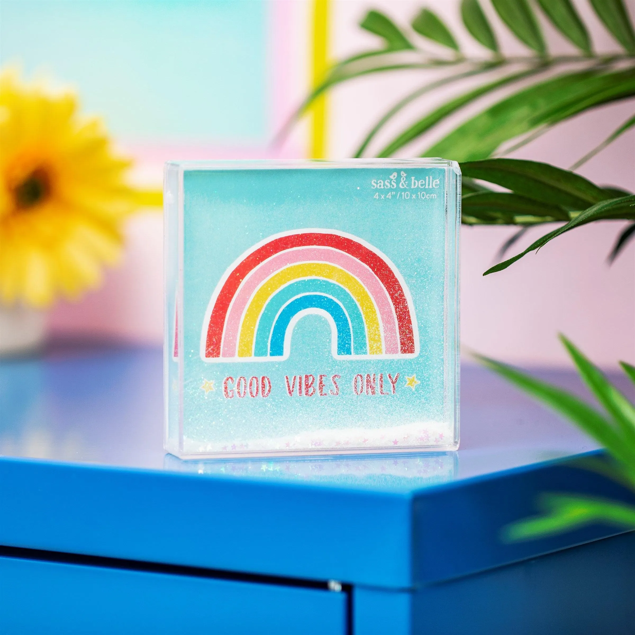 Chasing Rainbows Glitter Photo Block