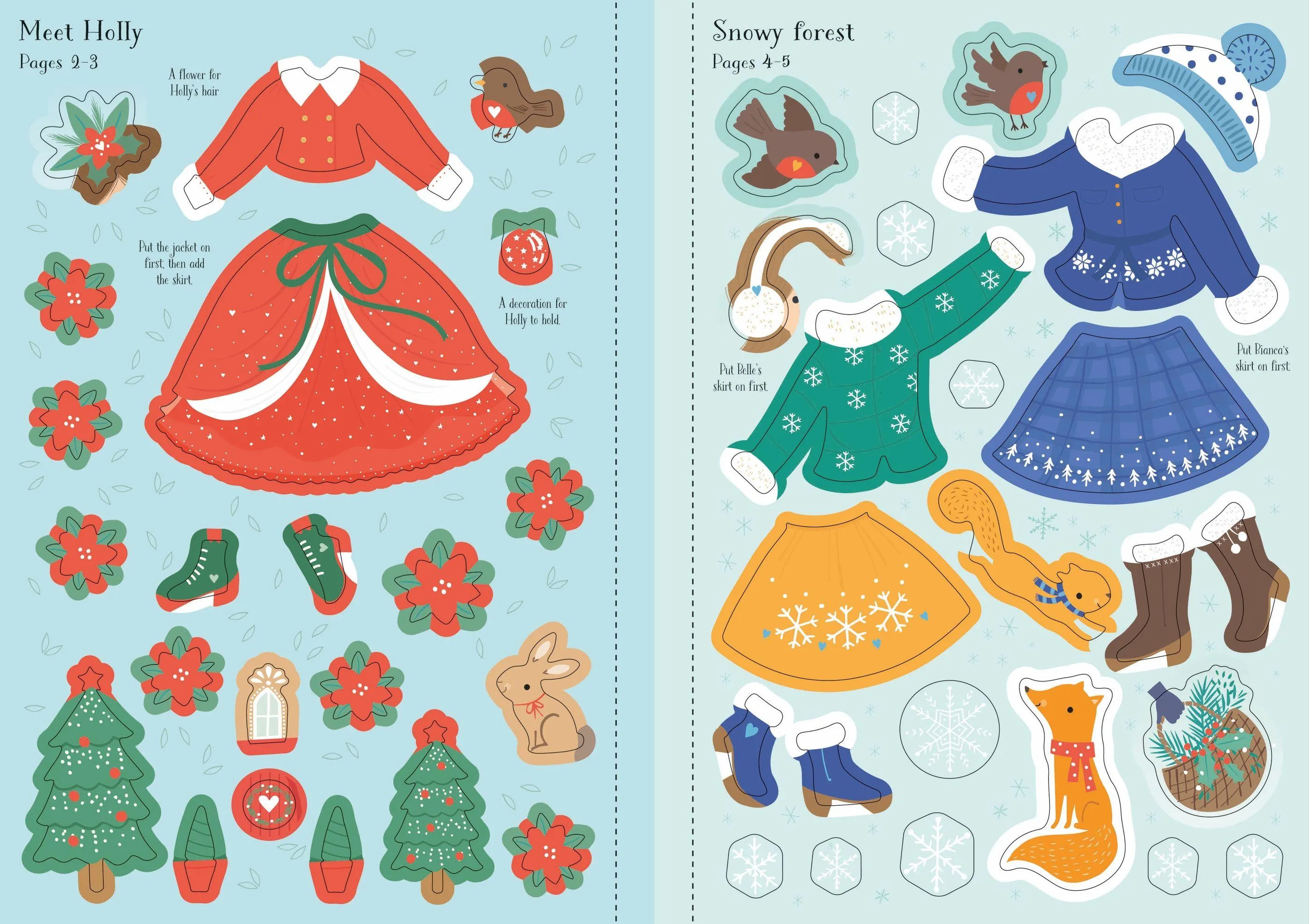 Christmas Sticker Book Dolly Dress Up