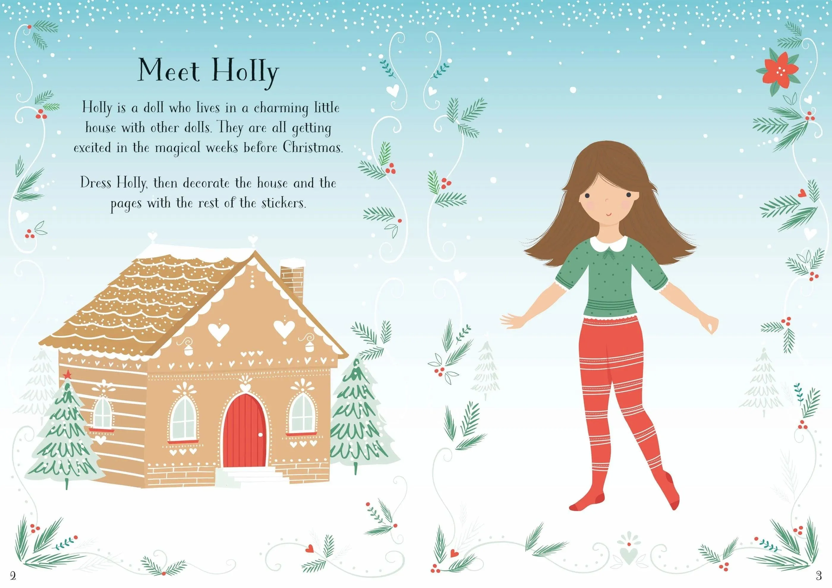 Christmas Sticker Book Dolly Dress Up