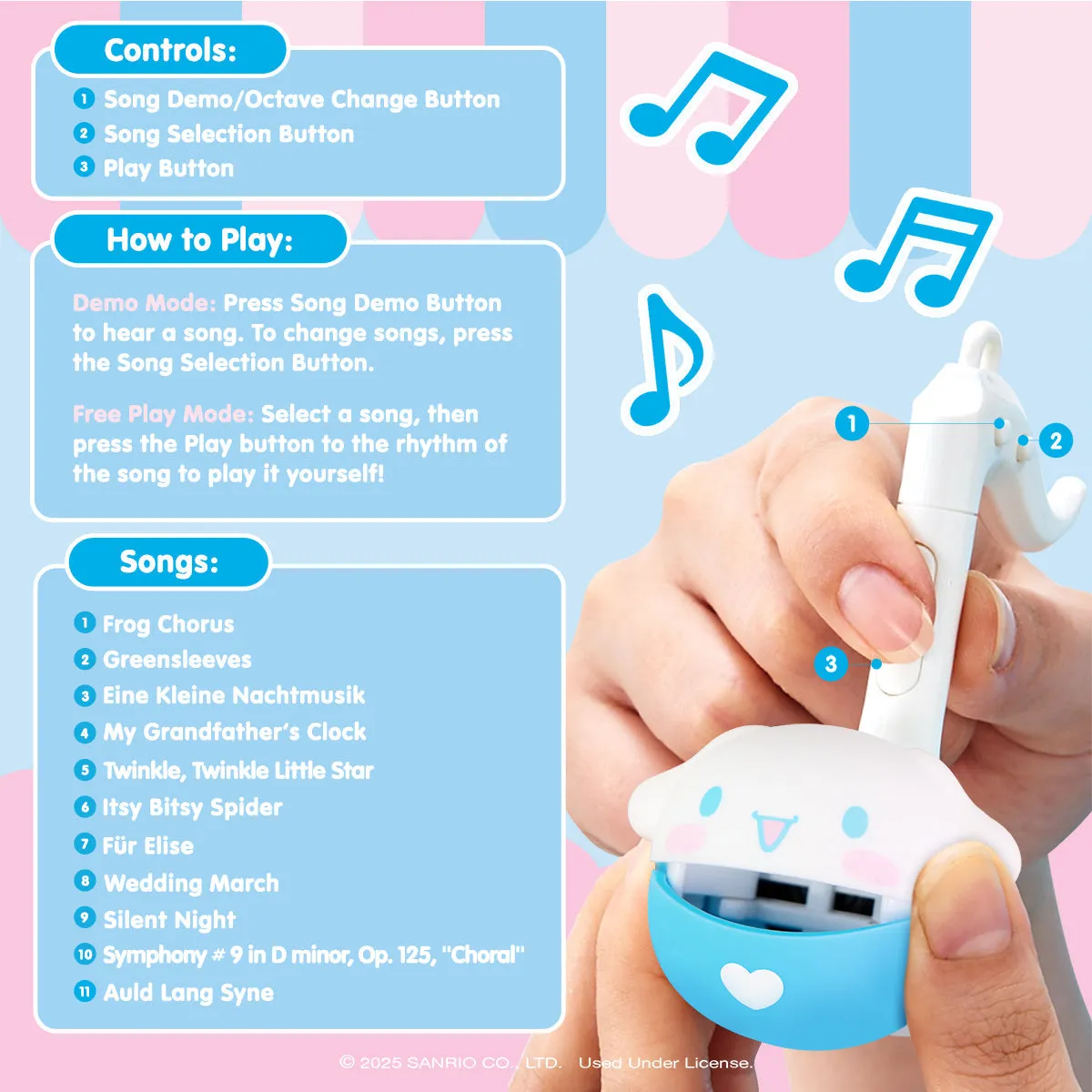 Cinnamoroll Mini Otamatone Melody Charm SANRIO