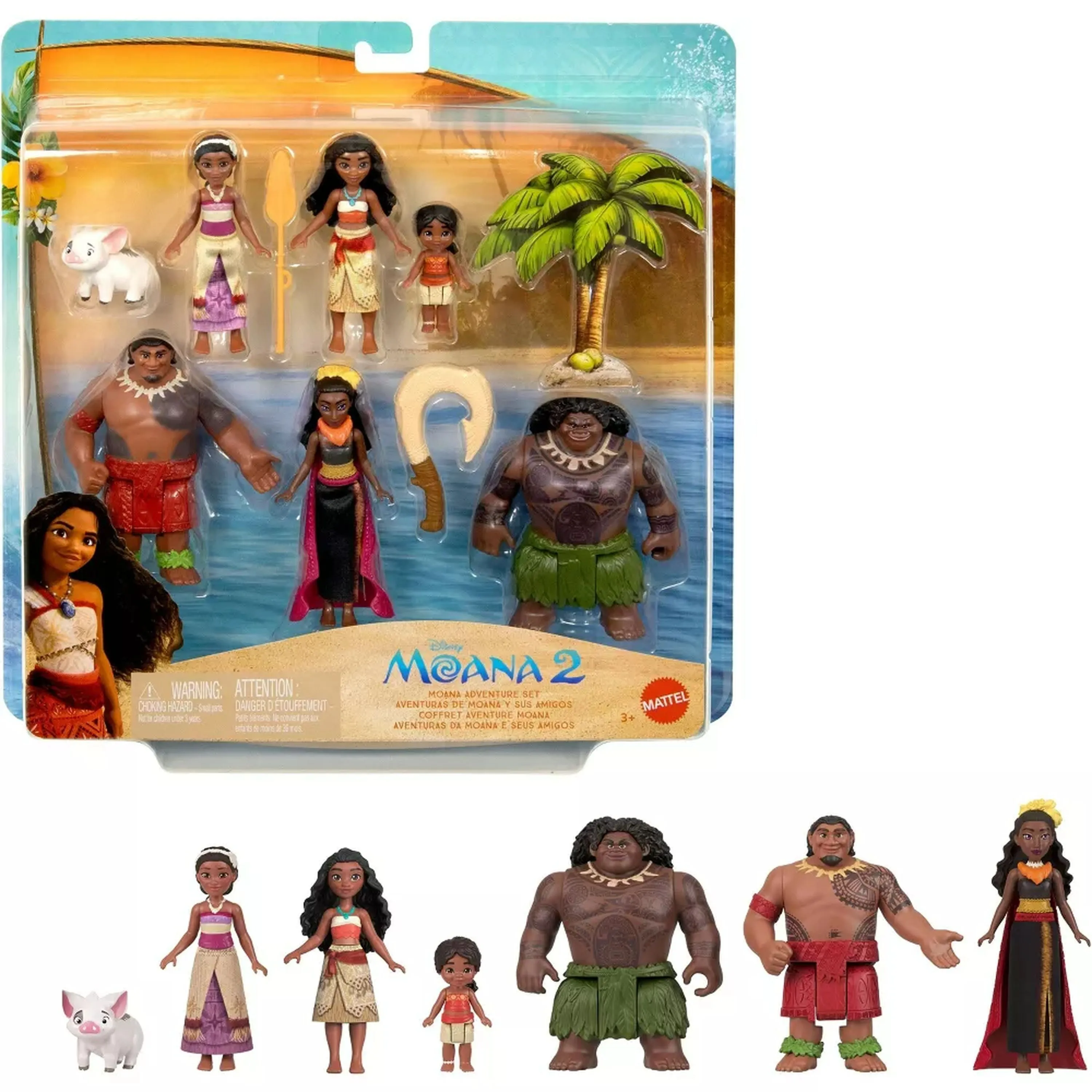 Disney Moana Small Doll Adventure 7 Piece Set