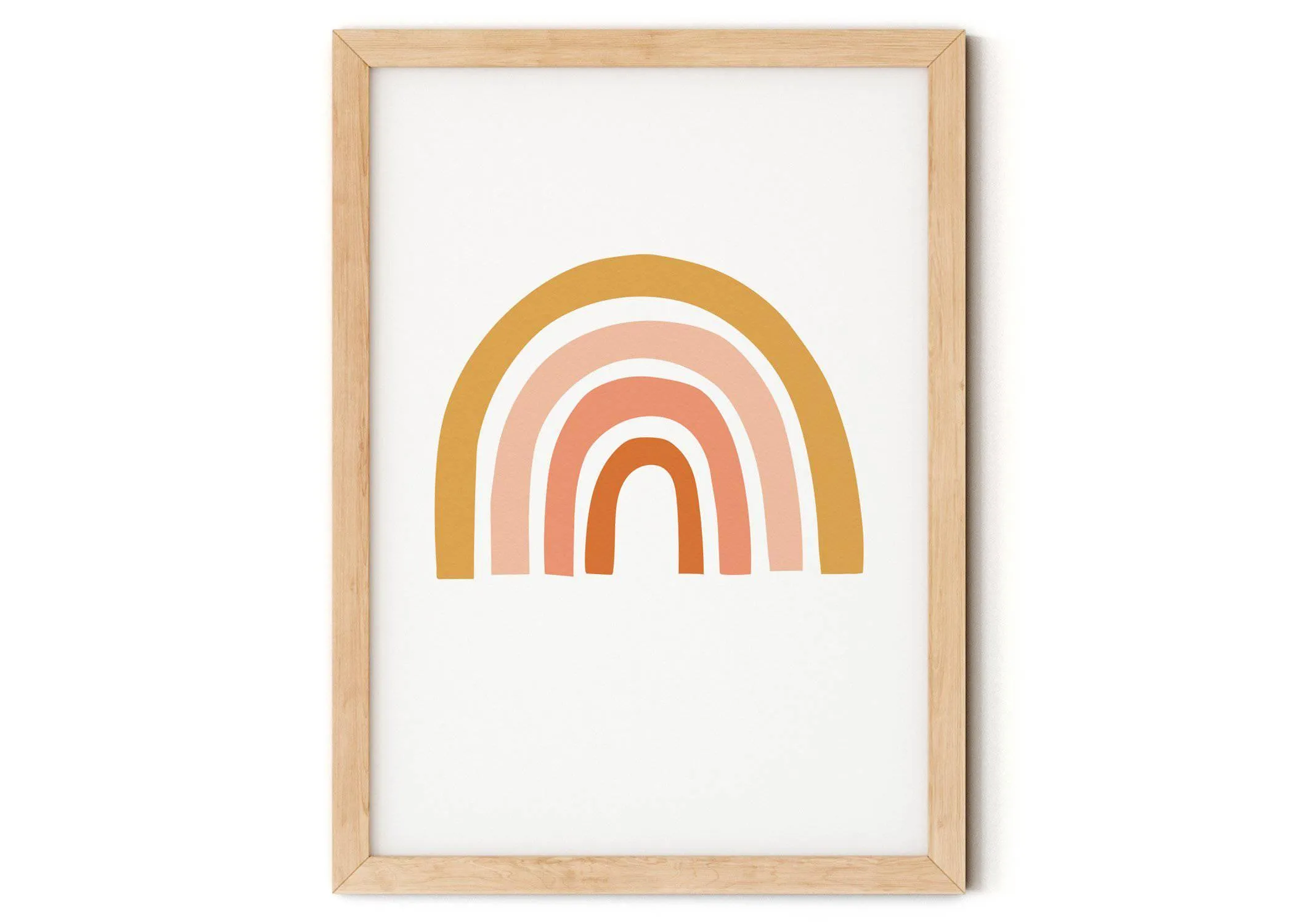 Earth Rainbow Nursery Print A4