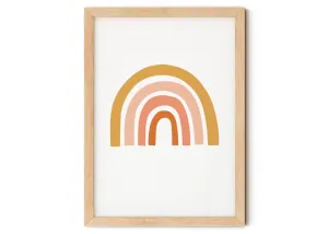 Earth Rainbow Nursery Print A4