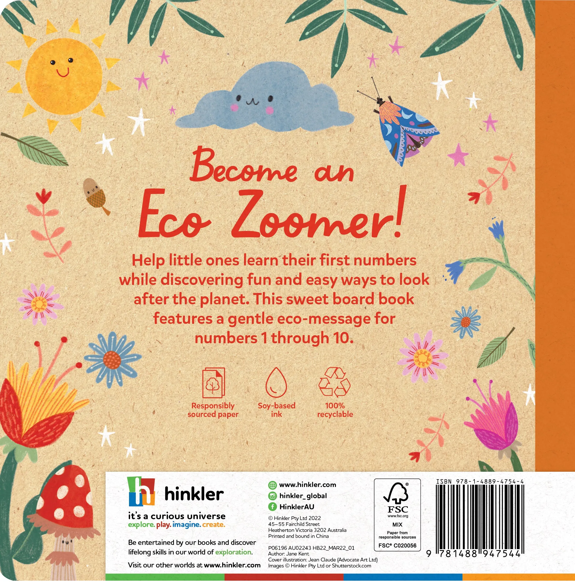Eco Zoomers 1,2,3 Mother Earth & Me Board Book