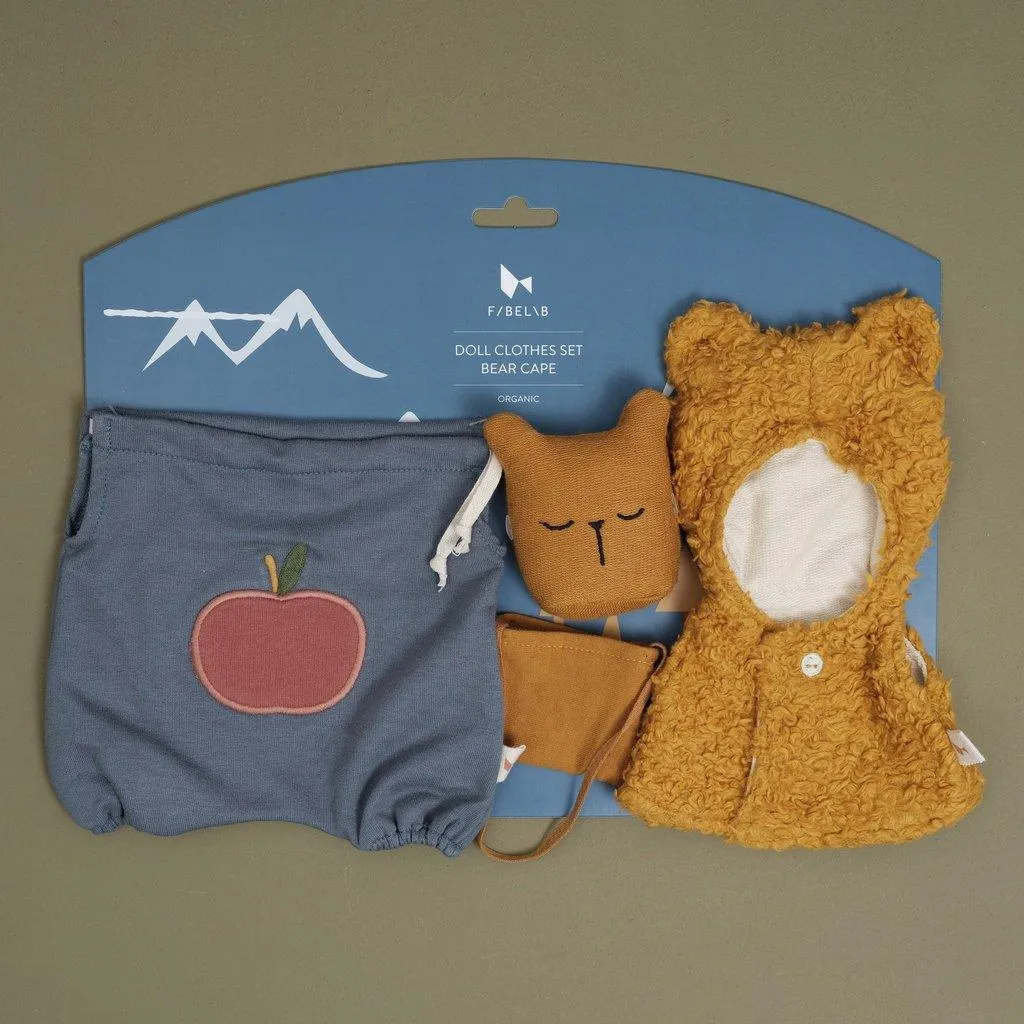 Fabelab Doll Clothes Set Bear Cape