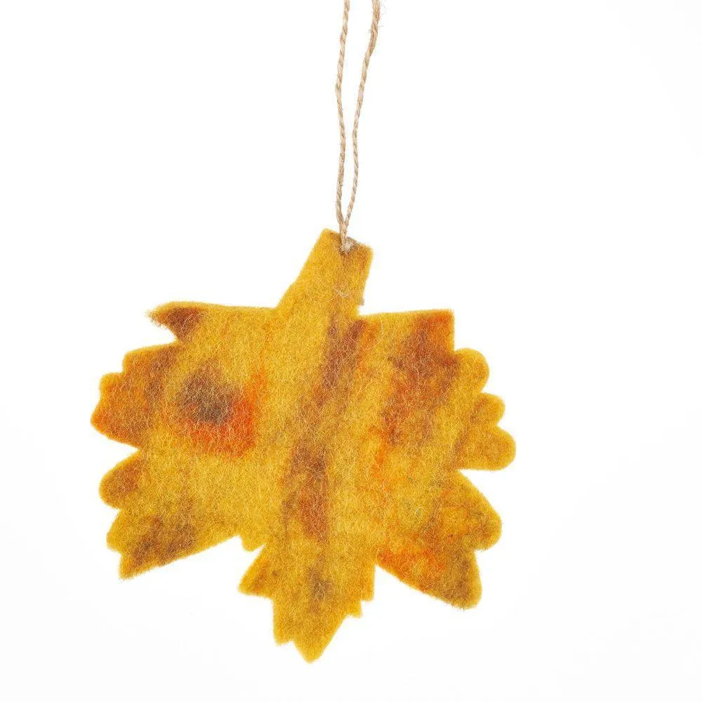 Felt Biodegradable Autumn Leaves pack of 5 Mixed  leaves