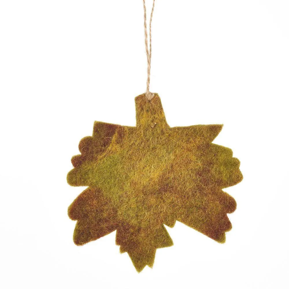 Felt Biodegradable Autumn Leaves pack of 5 Mixed  leaves
