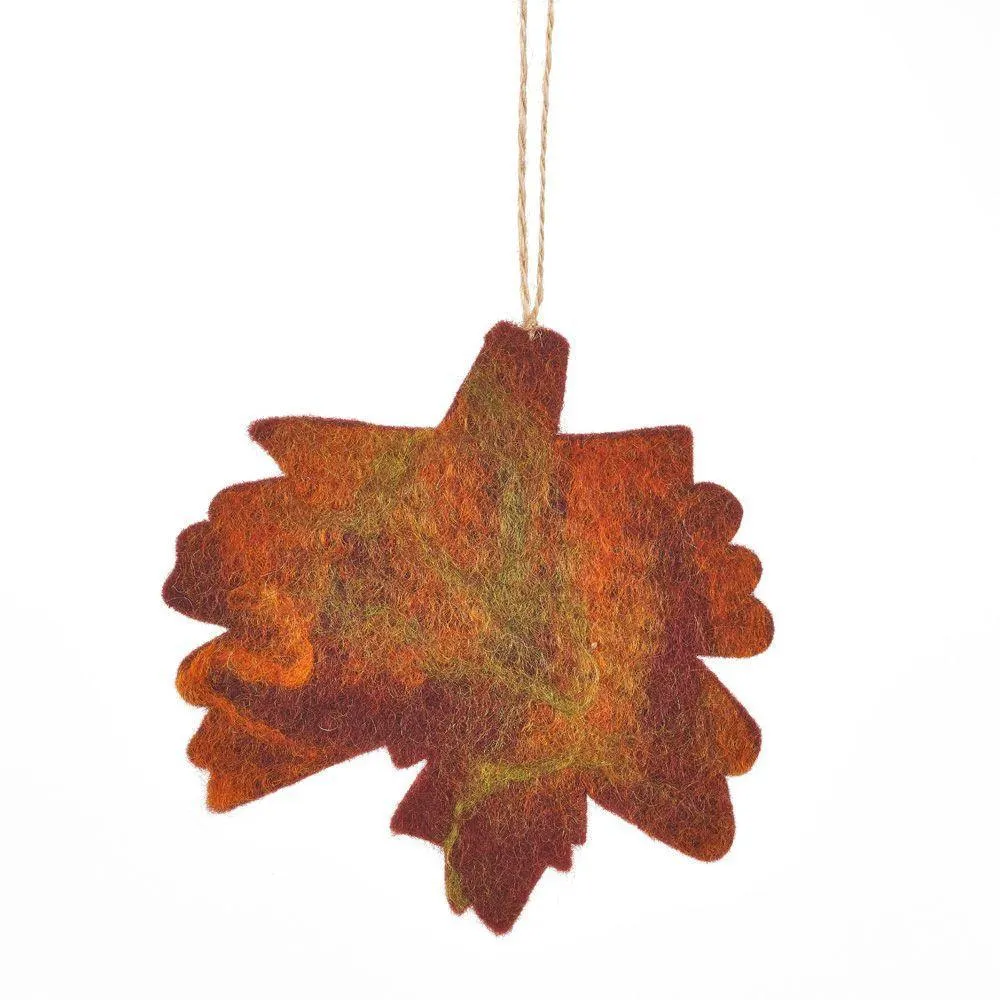 Felt Biodegradable Autumn Leaves pack of 5 Mixed  leaves
