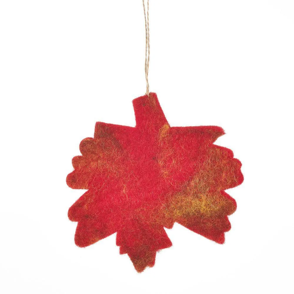 Felt Biodegradable Autumn Leaves pack of 5 Mixed  leaves
