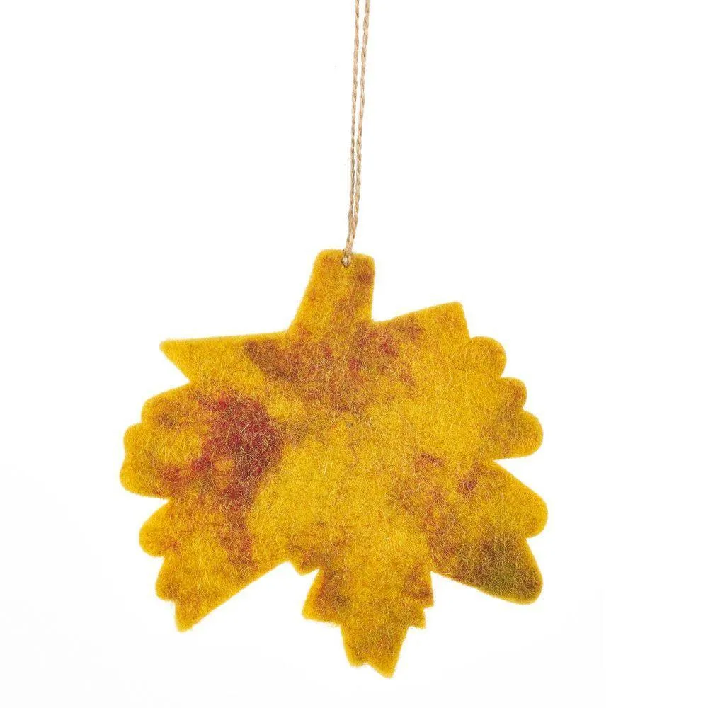Felt Biodegradable Autumn Leaves pack of 5 Mixed  leaves