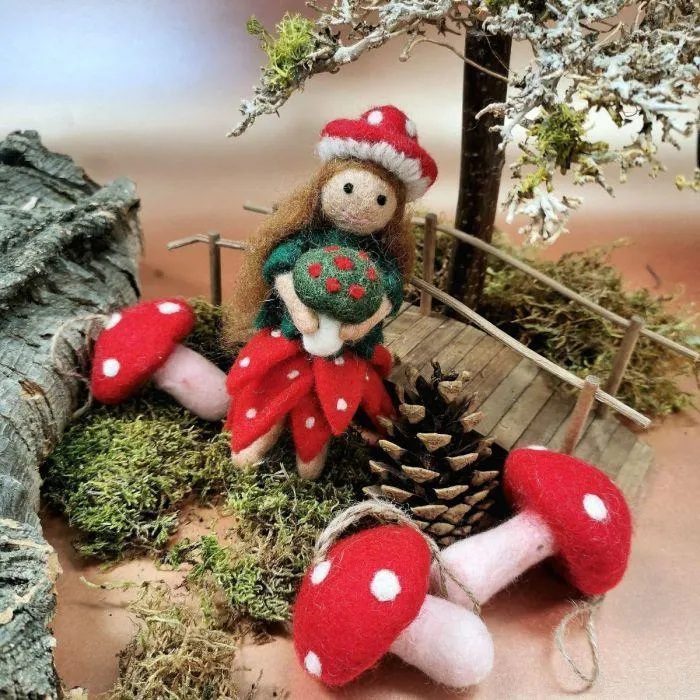 Felt Toadstools Hanging Decoration SOLD OUT