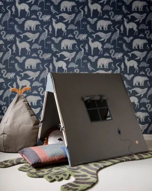 Ferm Living Tent - Beetle Embroidery - Dark Olive Odin Parker