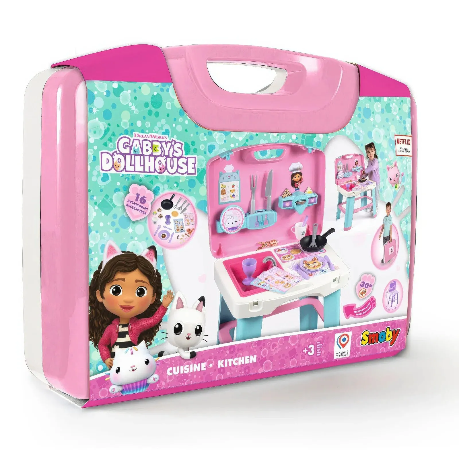 Gabby's Dollhouse Play Kitchen in Suitcase