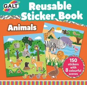 Galt Reusable Sticker Books - Animals Wise - Kids Toys