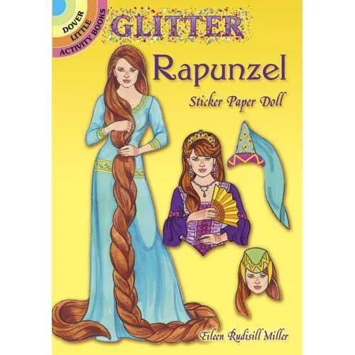 Glitter Rapunzel Sticker Paper Doll