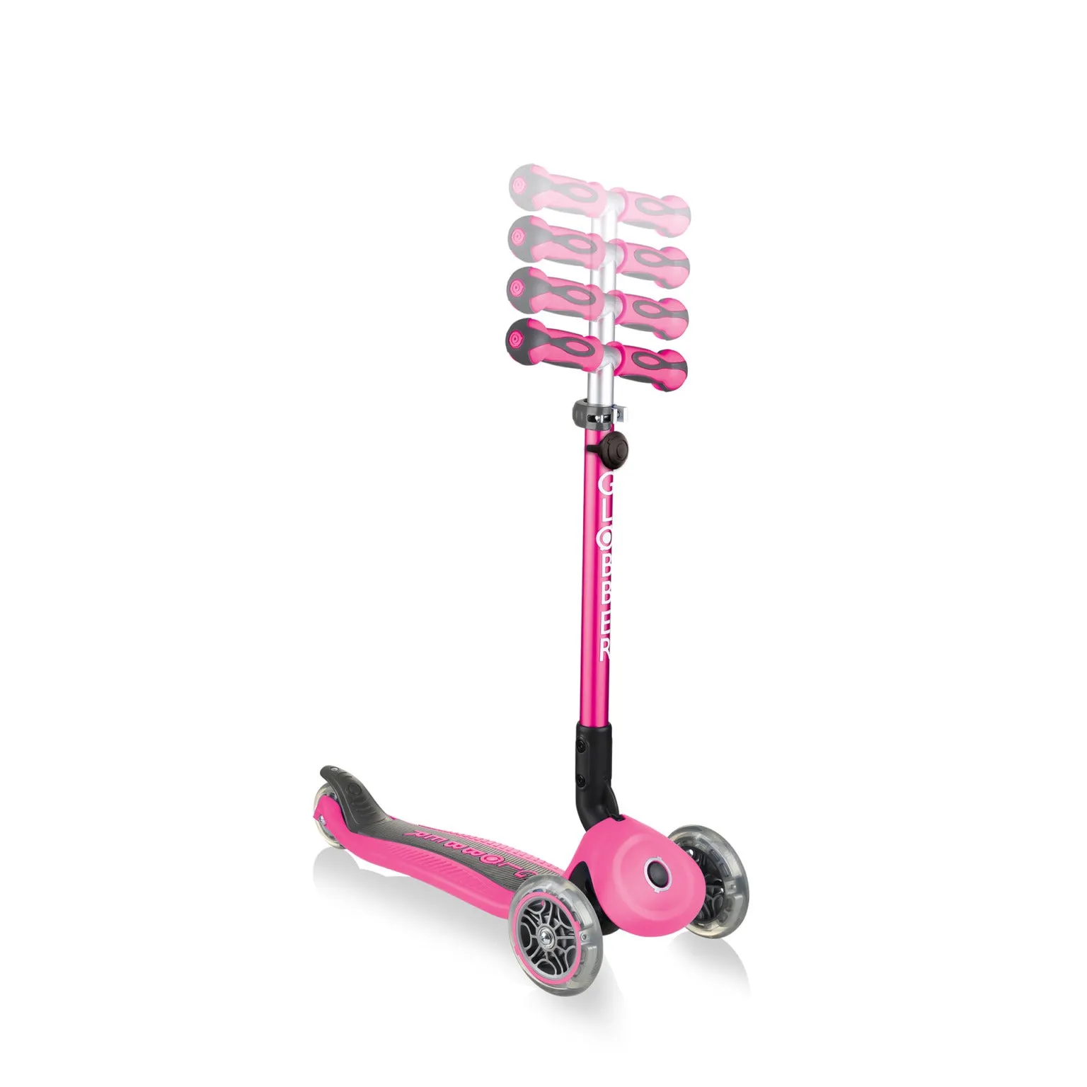 Globber Go Up Deluxe Play Foldable Scooter - Deep Pink (15M - 3Y )