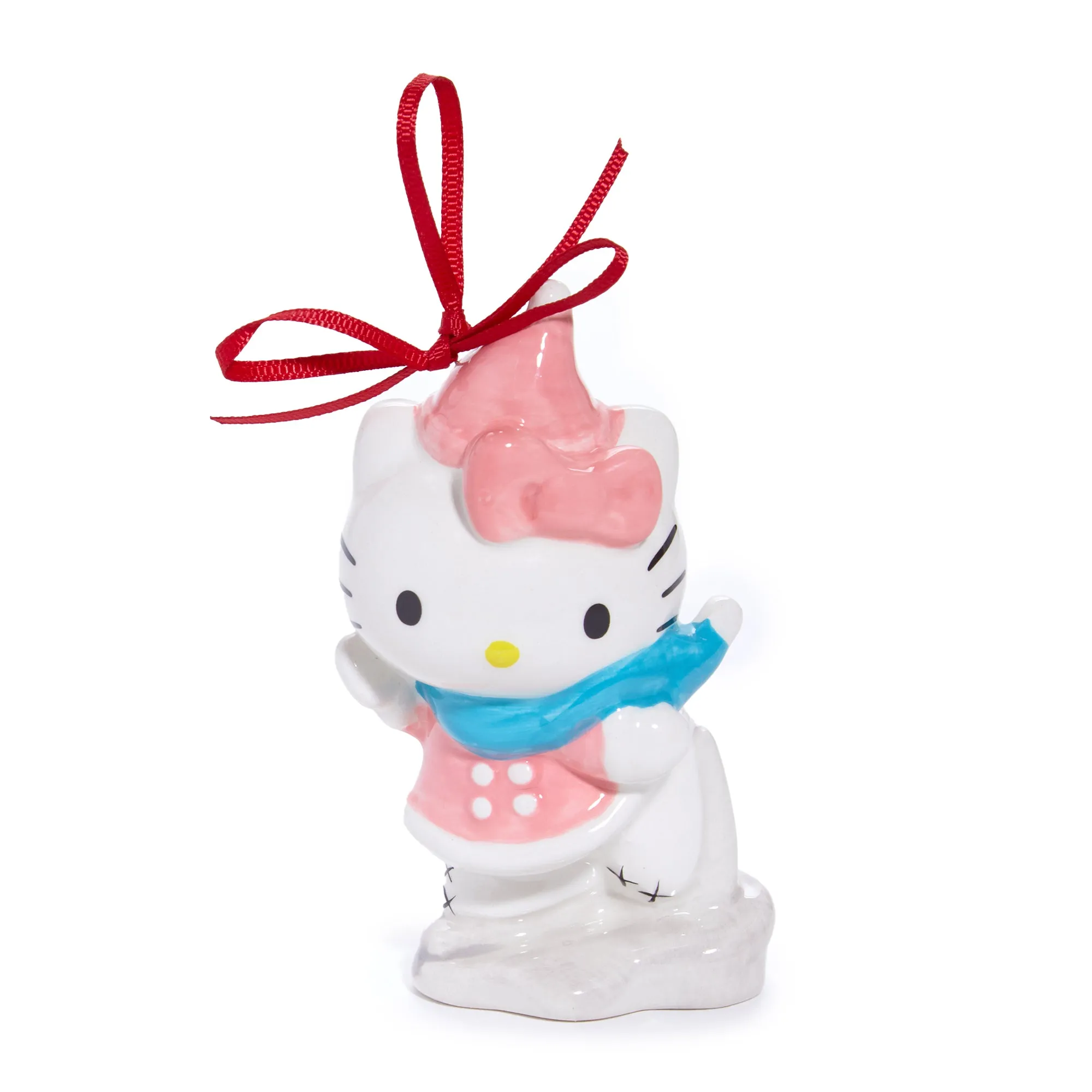Hello Kitty 2-pc Holiday Ceramic Ornament Set (Winter Play) SANRIO