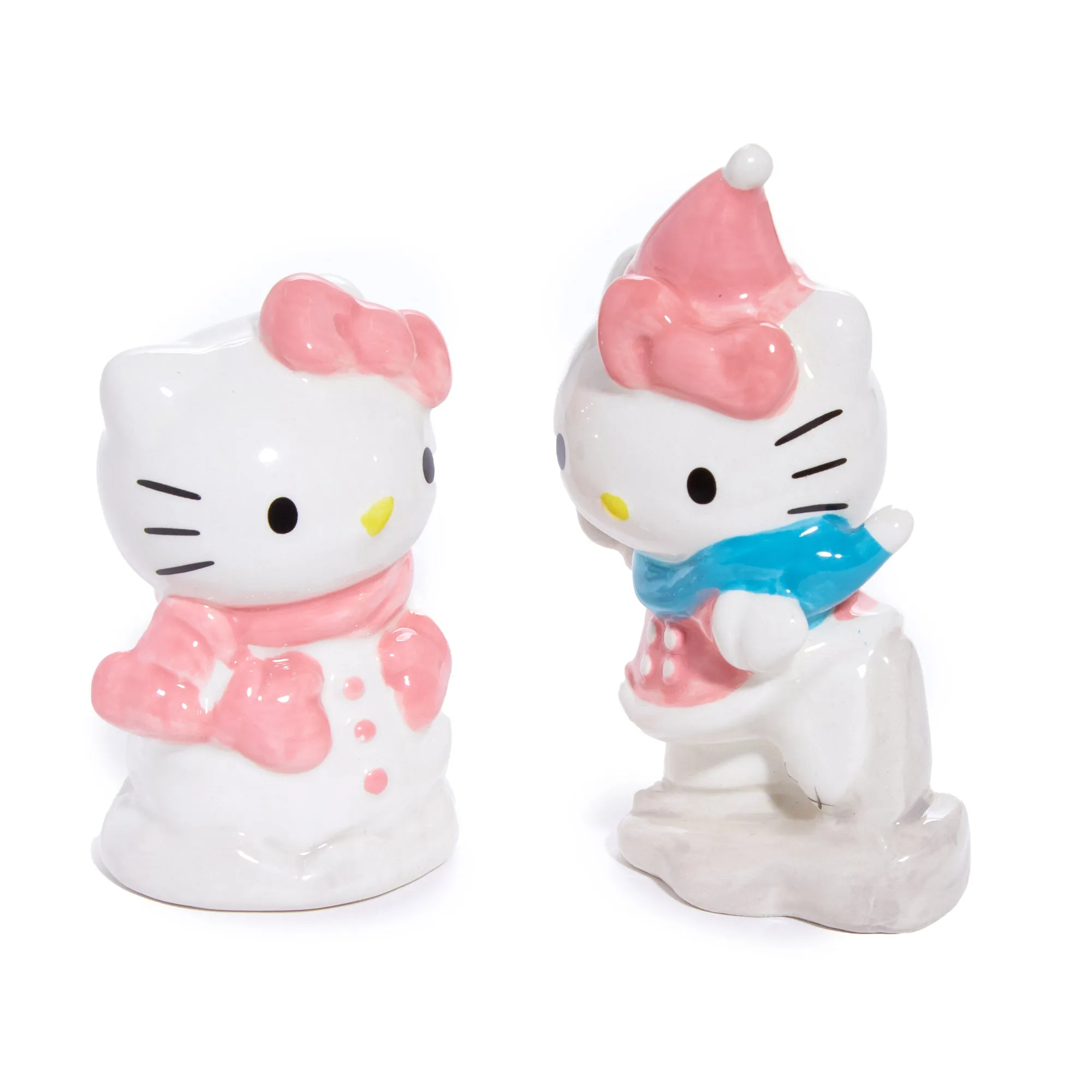 Hello Kitty Ceramic Holiday Salt & Pepper Set (Snow Play) SANRIO