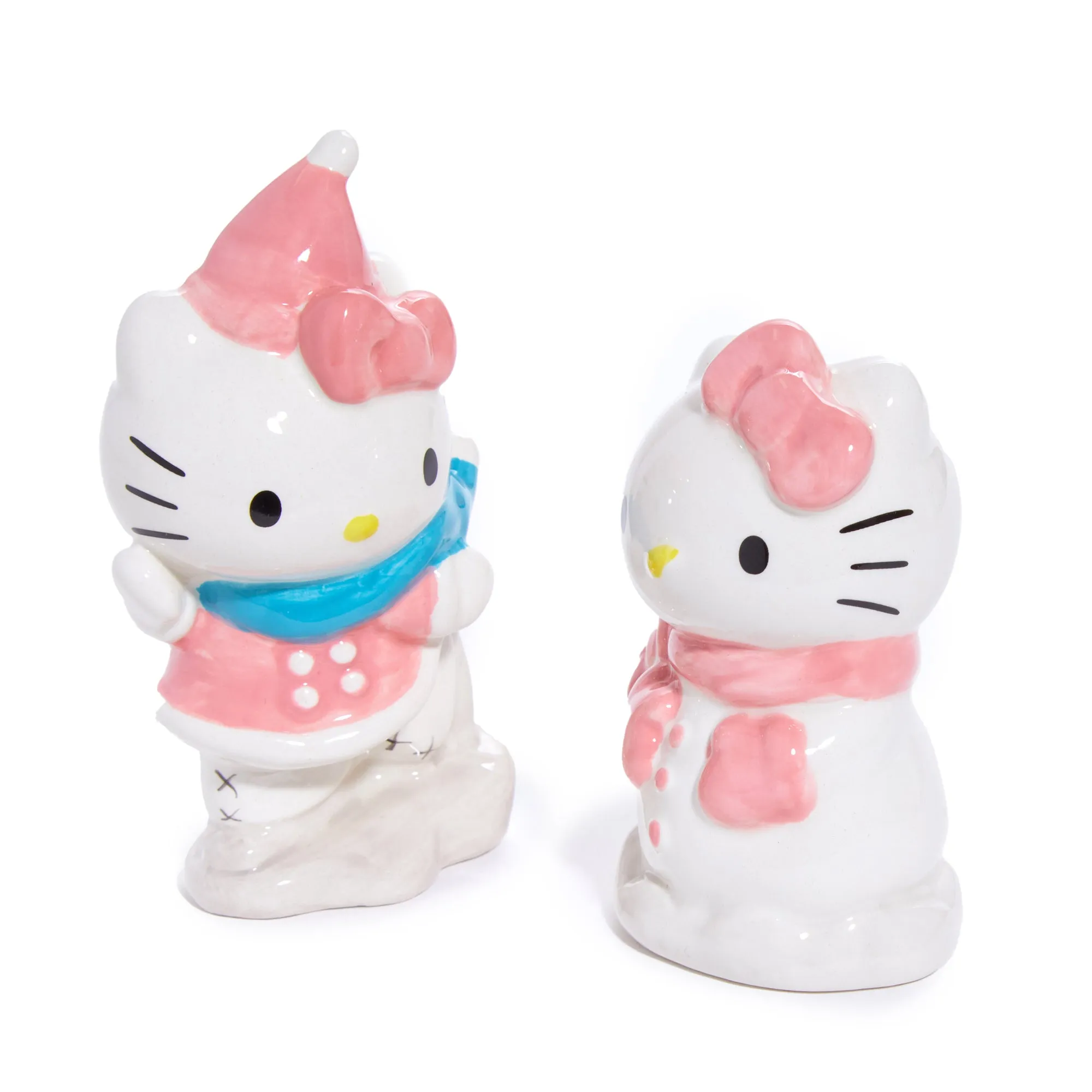Hello Kitty Ceramic Holiday Salt & Pepper Set (Snow Play) SANRIO