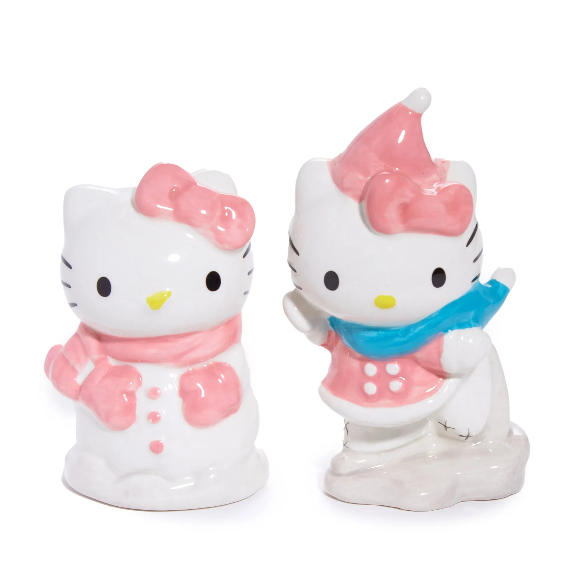 Hello Kitty Ceramic Holiday Salt & Pepper Set (Snow Play) SANRIO