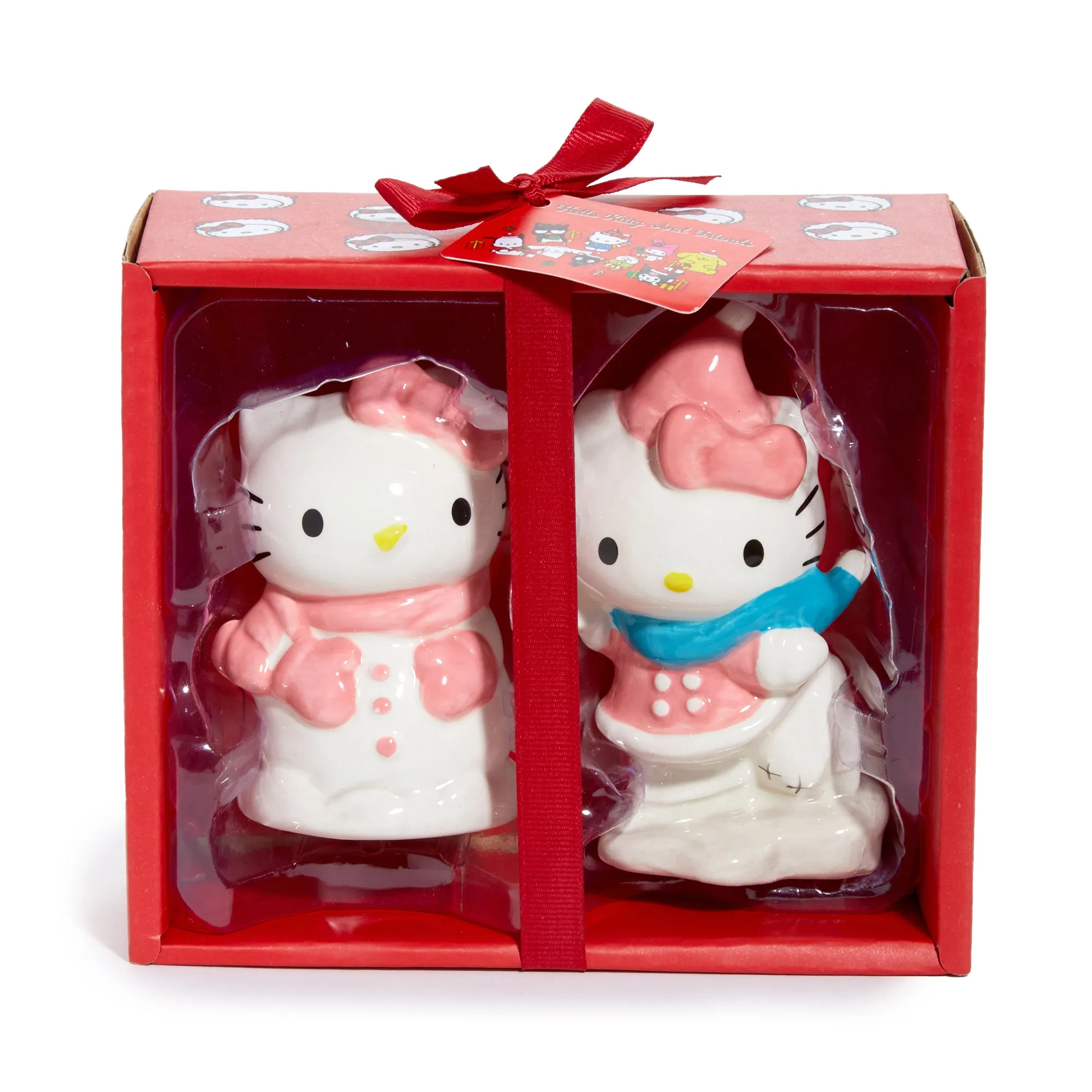 Hello Kitty Ceramic Holiday Salt & Pepper Set (Snow Play) SANRIO