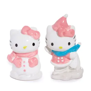 Hello Kitty Ceramic Holiday Salt & Pepper Set (Snow Play) SANRIO