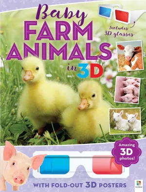 Hinkler 3D Book With Glasses And Posters Baby Farm Animals