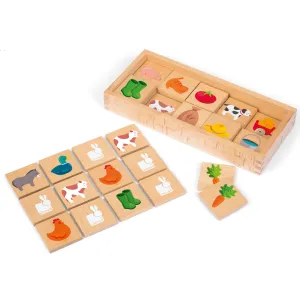 Janod 40 pcs Barnyard Memory Game