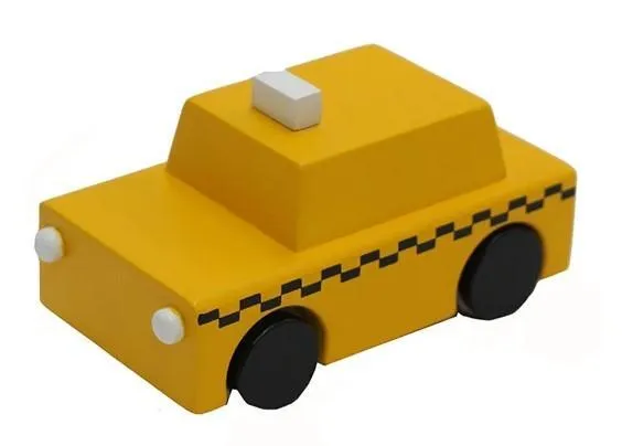 Kiko & gg New York Taxi Pull Back Wooden Car