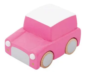Kiko & gg Pink Pull Back Wooden Car LAST ONE
