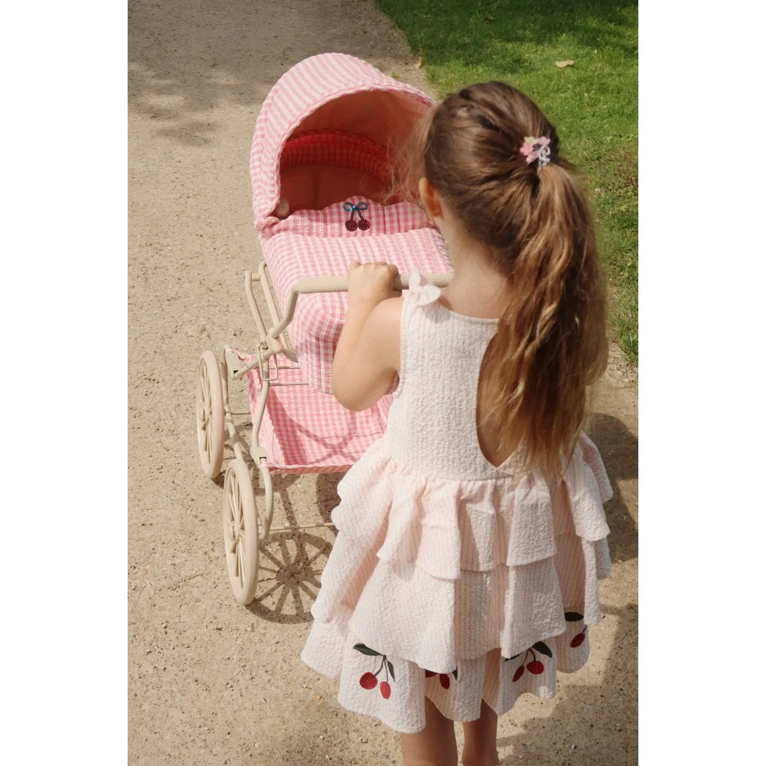 Konges Sløjd Bubblegum Check Cheeky Doll Pram