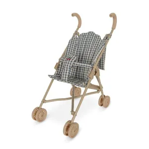Konges Sløjd: Cheeky Print Doll Stroller (Blue Gingham)