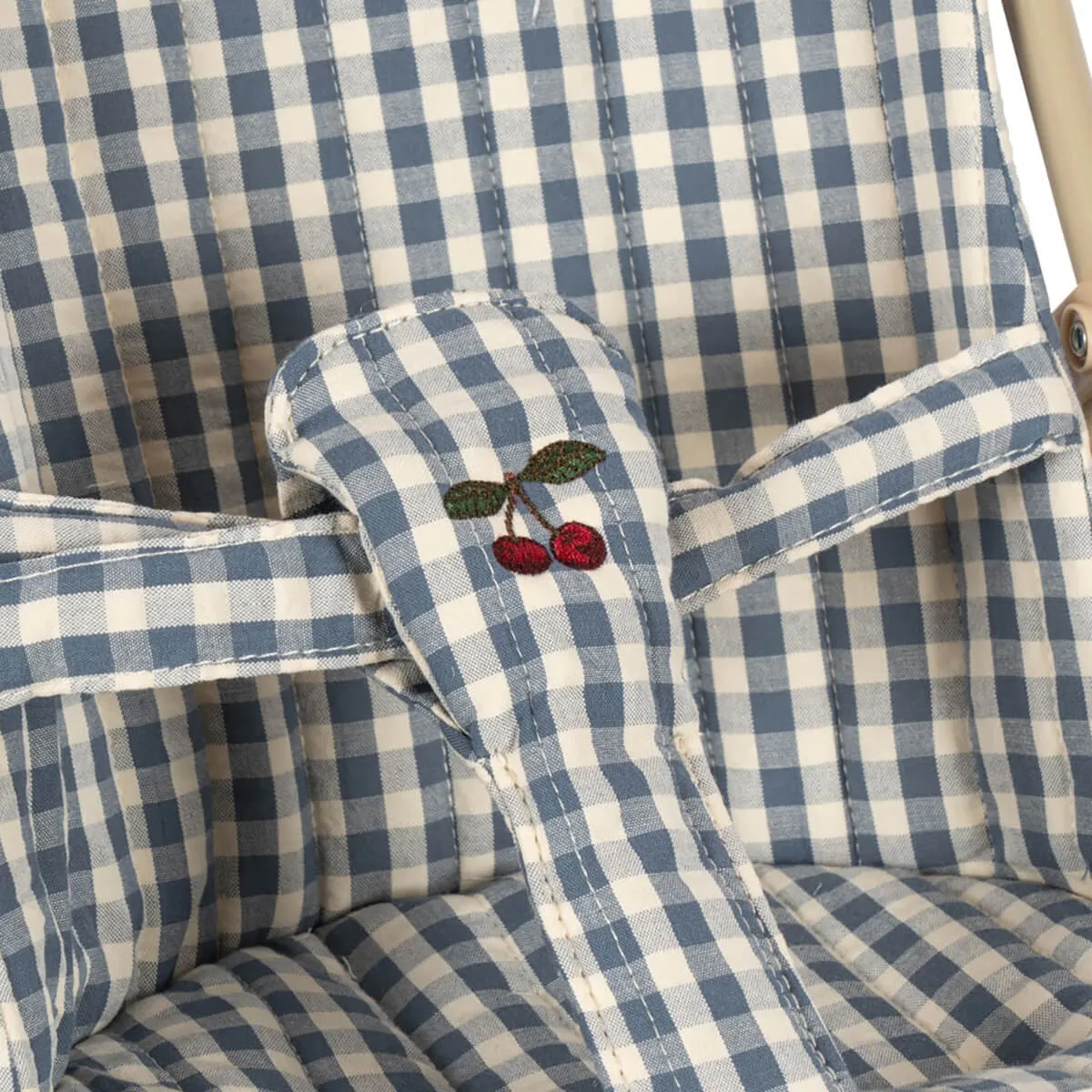Konges Sløjd: Cheeky Print Doll Stroller (Blue Gingham)