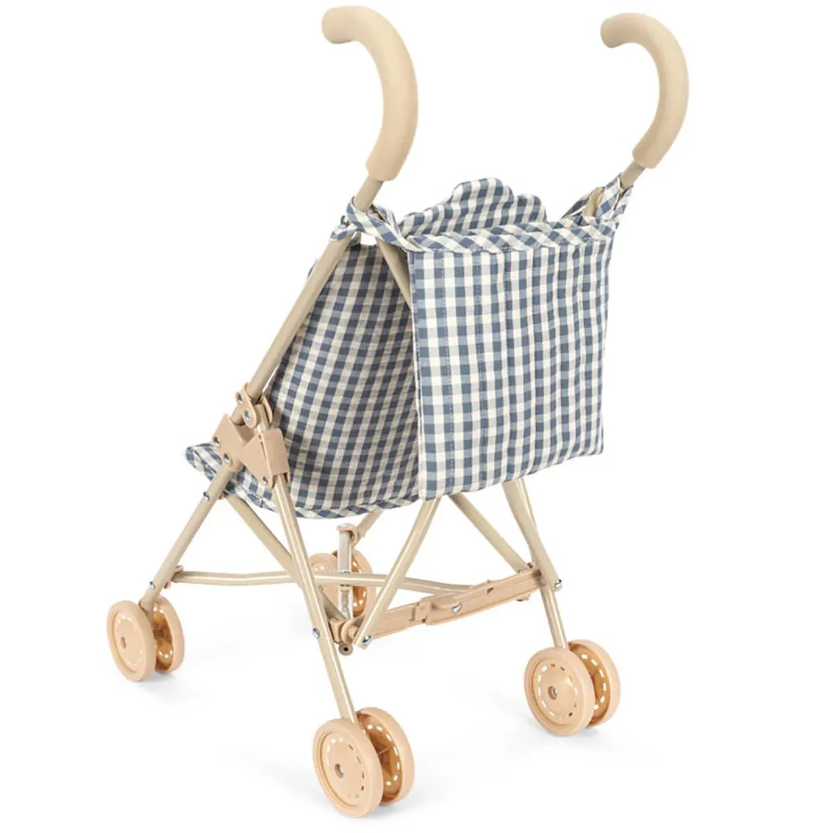 Konges Sløjd: Cheeky Print Doll Stroller (Blue Gingham)
