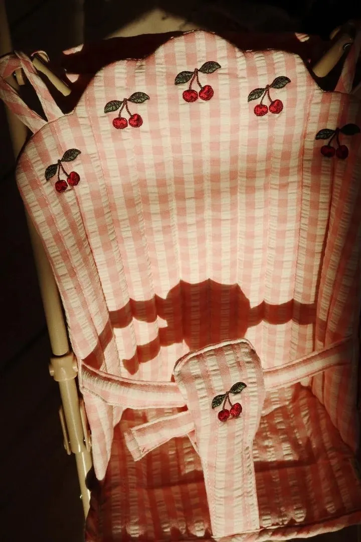 Konges Sløjd: Doll Stroller - Powder Pink Check